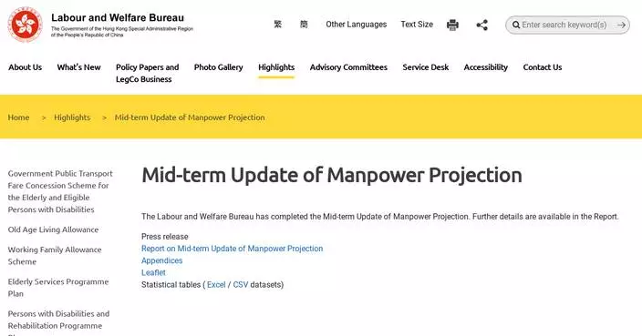 Hong Kong's manpower shortage eases, but key industries still face tight labor conditions.