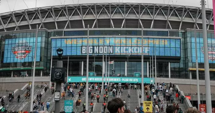 Wembley’s upper tier sits empty as Kansas-Arizona State football kicks off in London