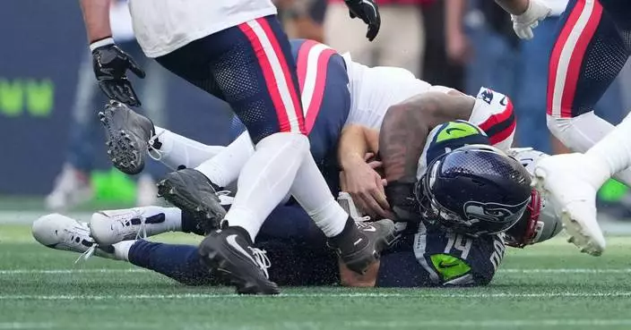 Seahawks QB Sam Darnold has a muscle injury. His status for Seattle's next game is uncertain