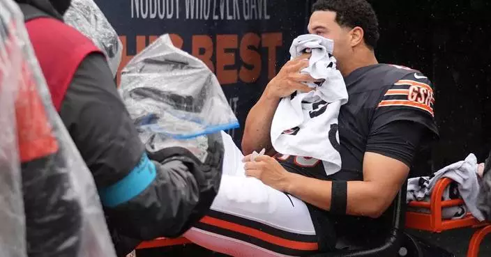 Bears QB Caleb Williams is 'week to week' with hamstring injury, coach Ben Johnson says