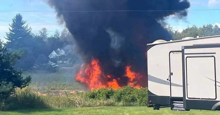 Military: An F-16 crashes during training in Michigan; pilot ejects safely