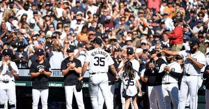 Justin Verlander makes teary farewell to 21-year career as Tigers rally to beat Pirates 4-3