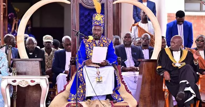 A TV journalist is crowned king of a traditional monarchy in Uganda
