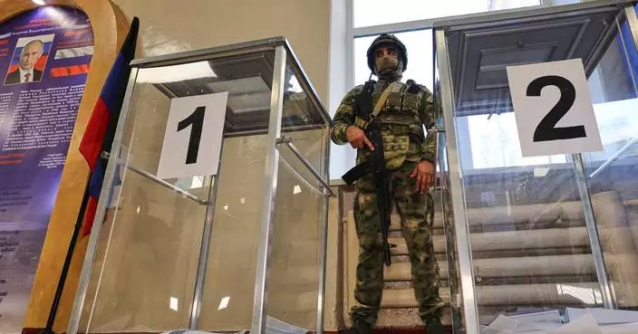 Russia holds parliamentary vote in areas it seized from Ukraine in the war