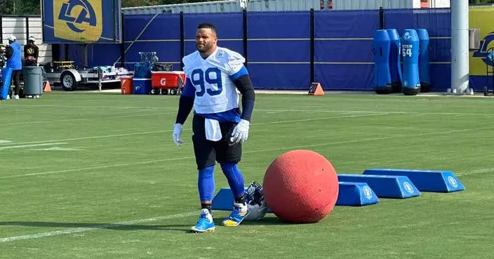 Aaron Donald pleased with how return to field is going, mum on status for Rams' season opener