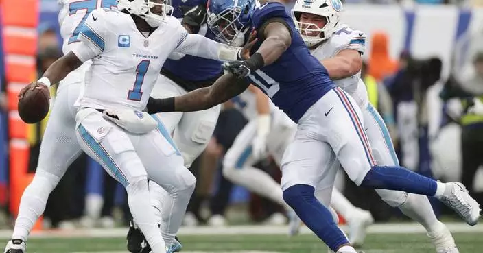 Giants hold on to beat the Titans 12-7 in their first game without quarterback Jaxson Dart