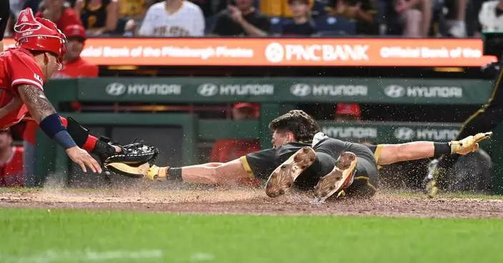 Jones throws 6 strong innings, Mangum doubles in run in Pirates' 1-0 win over Angels