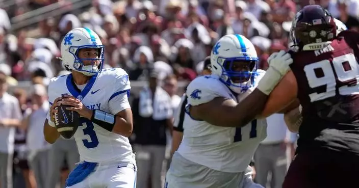 Kentucky stuns No. 9 Texas A&M 31-21 in coach Will Stein's first road game
