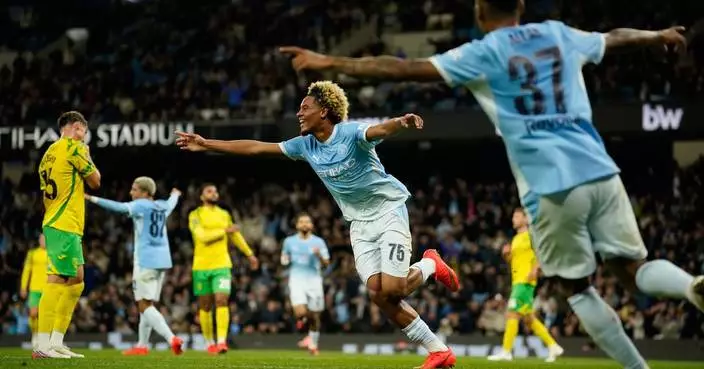Man City teenager Floyd Samba scores 2 goals in 5-0 win over Norwich in League Cup