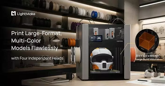 LightMake Unveils L4: A Linear Motor-Powered, Independent Four-Head Desktop 3D Printer
