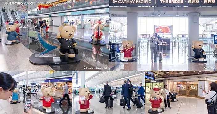 Cathay 80th Anniversary Classic Uniform Bears have landed at Hong Kong International Airport