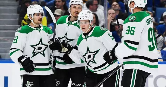 Jake Oettinger has second straight shutout in the Stars' 4-0 victory over the Sabres