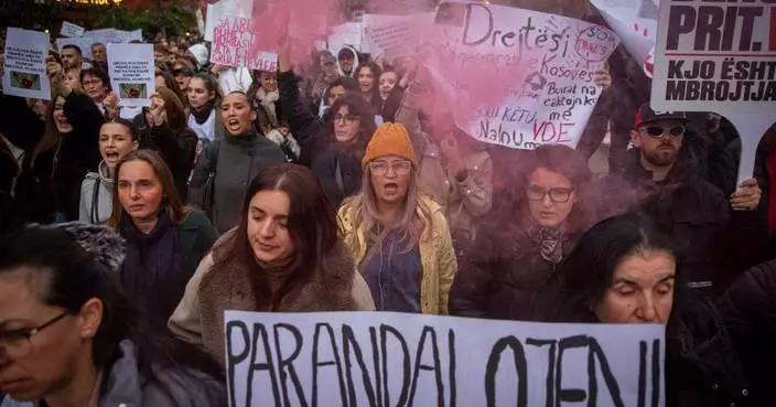 Thousands in Kosovo demand state action after 8 women die this year in domestic violence
