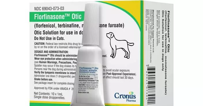Cronus Pharma Announces the Launch of Florfinasone™ Otic for the Treatment of Otitis Externa in Dogs