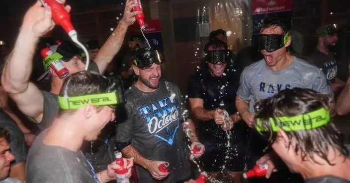 Singing `New York, New York,' Rays revel in recognition as they head to AL Championship Series