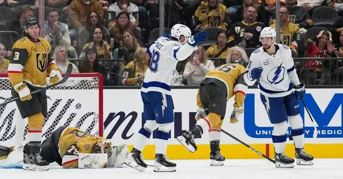 Lightning beat Golden Knights 6-2 as Kucherov ties franchise points record