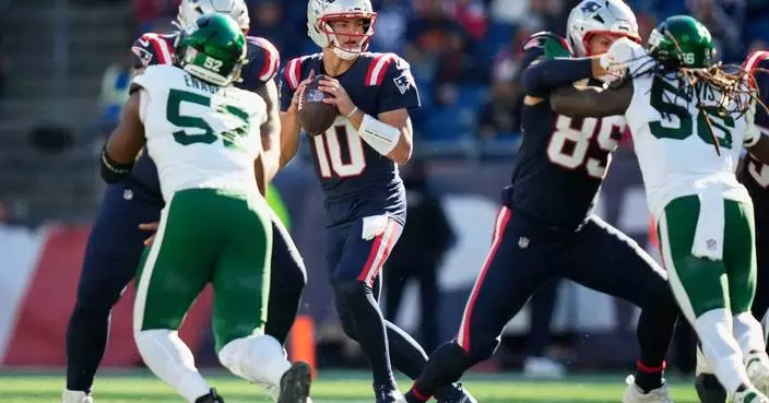 Drake Maye's 3 TD passes help Patriots stave off late push by Jets in 26-19 win