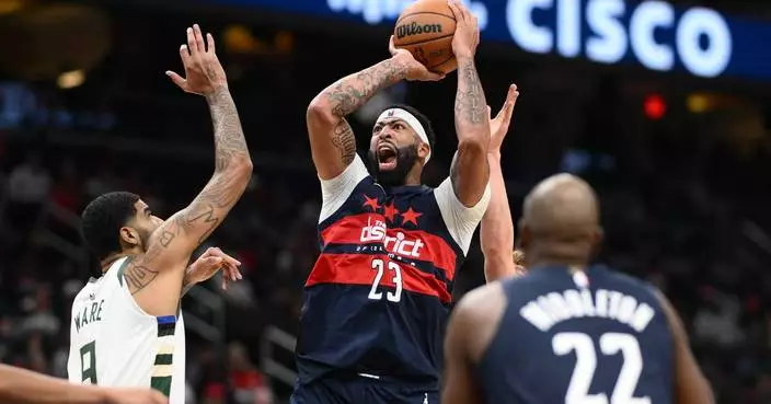 Anthony Davis already receiving 'MVP' chants in Washington. He scored 34 points in debut for Wizards