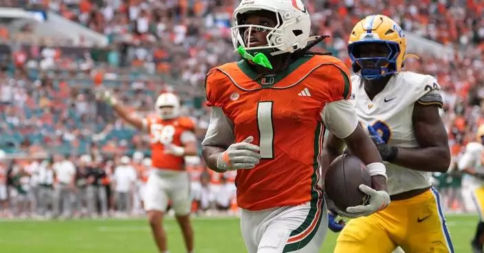 WR Malachi Toney, in only 23 games, goes over 2,000-yard career mark for No. 1 Miami