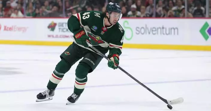 Kaprizov scores twice as the Wild beat the Bruins 4-1