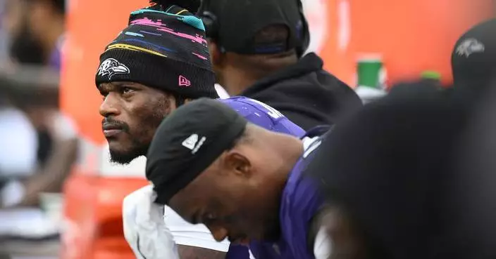 Lamar Jackson absent at the start of practice, 3 days after injuring his ankle