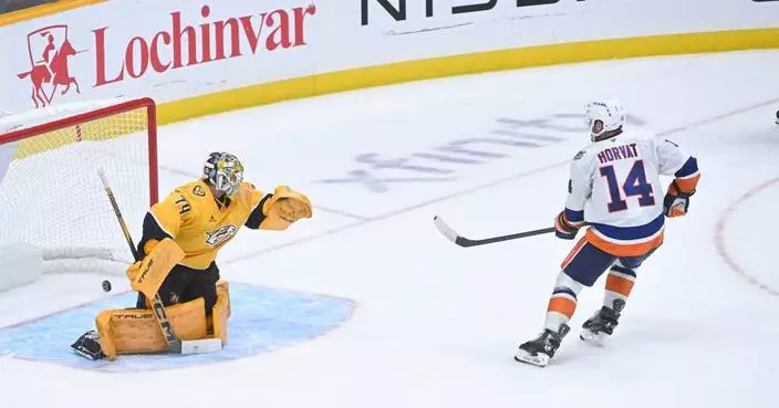 Palmieri, Horvat score in shootout, Varlamov gets 1st win since 2024 as Islanders beat Predators 4-3