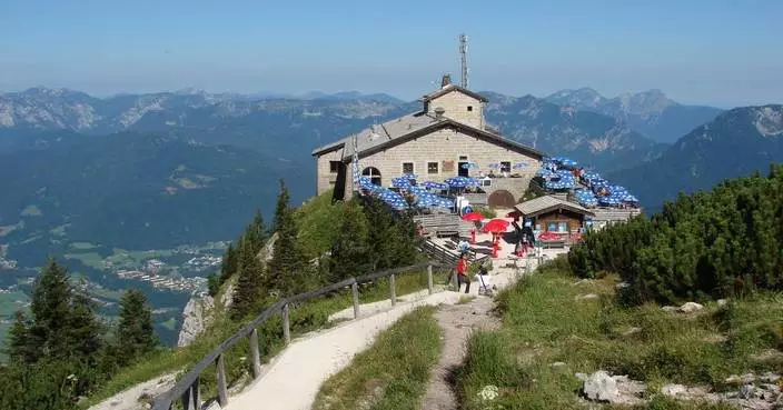 Fire breaks out at Alpine retreat built for Hitler in Germany. A person is detained