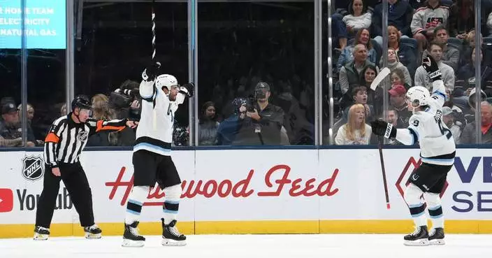 Nick Schmaltz scores twice, reaches 500 points as Mammoth beat Blue Jackets 4-1