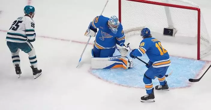 Darnell Nurse scores in OT to give Sharks 3-2 win over Blues