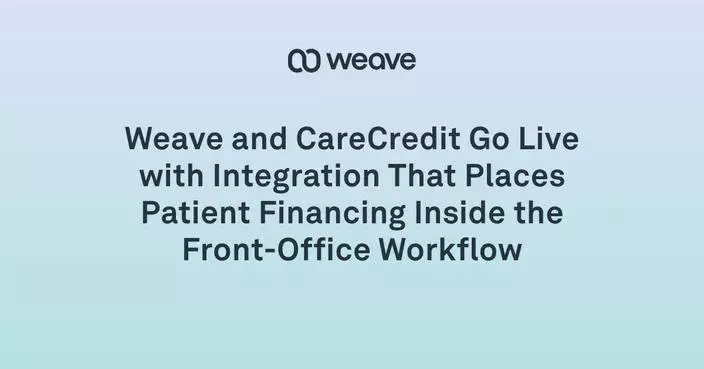 Weave and CareCredit Go Live with Integration That Places Patient Financing Inside the Front-Office Workflow