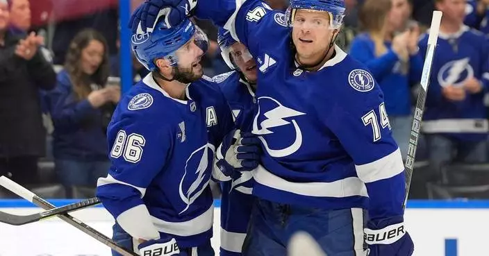 Carlson scores twice to help the Lightning beat the Wild 3-2