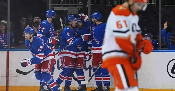 Rangers beat the Ducks 5-2 to improve to 6-0-0 at home to start the season