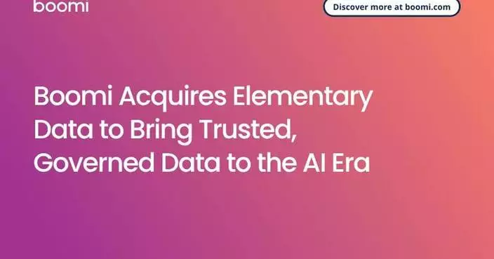 Boomi Acquires Elementary Data to Bring Trusted, Governed Data to the AI Era
