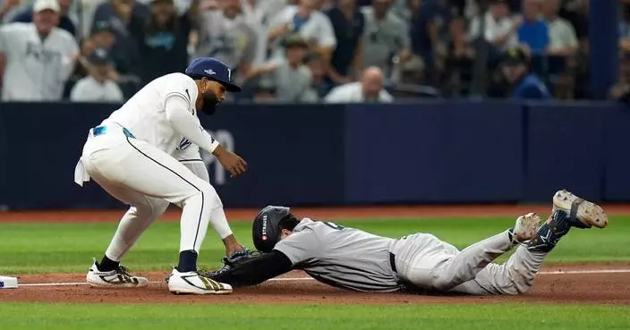 Austin Wells' baserunning blunder costs Yankees in Division Series opener, a 1-0 loss to Rays