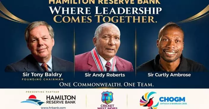 Hamilton Reserve Bank CHOGM 2026 VIP Cricket Box Hosts Cricket Legends Sir Curtly Ambrose, Sir Andy Roberts, Honors King Charles, Bank Chairman Sir Tony Baldry
