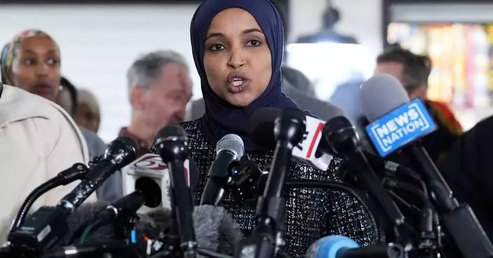 The Latest: Homeland Security agents searched Rep. Ilhan Omar's home