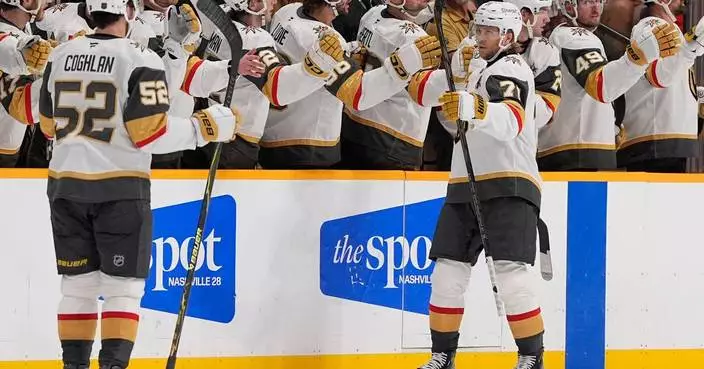 William Karlsson has go-ahead goal and Golden Knights beat Predators 5-2 for 3-1 road record