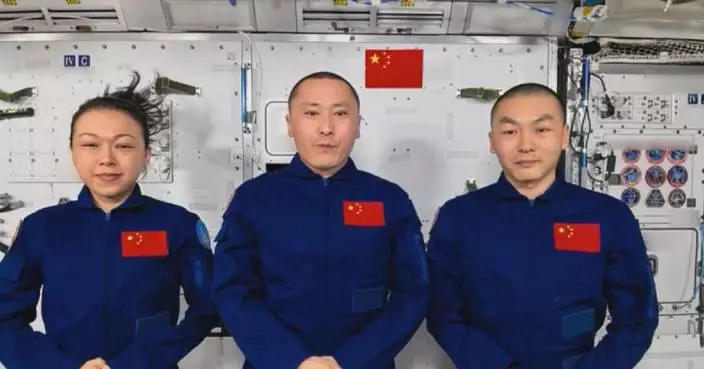 Shenzhou-23 crew sends video greetings from space to mark China's National Day