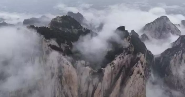 Mount Huashan in northwest China offers stunning views for holidaymakers