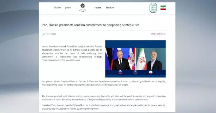 Iranian, Russian presidents emphasize strategic cooperation in phone call