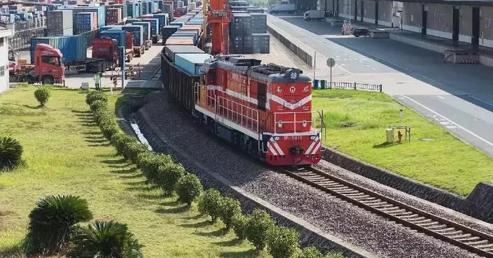 Yiwu-Europe cargo train services transport over 200,000 standard containers