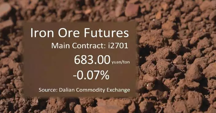 China's iron ore futures finish lower Monday