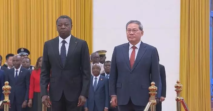 Chinese premier holds welcome ceremony for Togo's president of Council of Ministers
