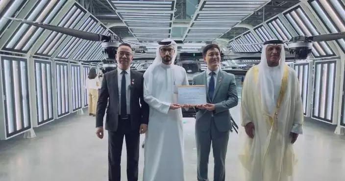 UAE's Ras Al Khaimah ruler visits flying car mass-production factory in Guangzhou