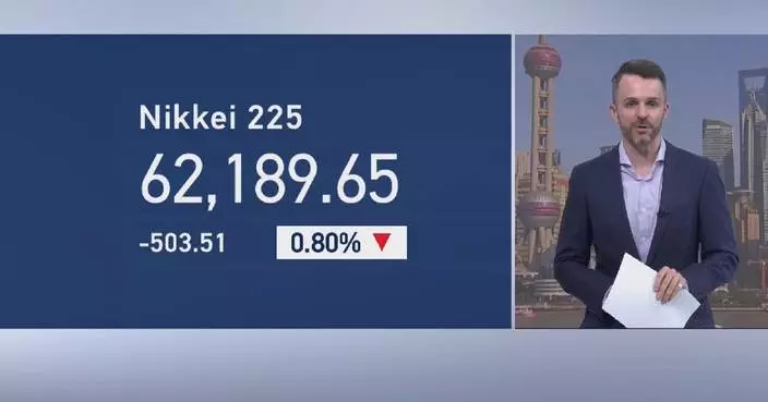 Japan's benchmark Nikkei stock index down 0.8 pct on Monday