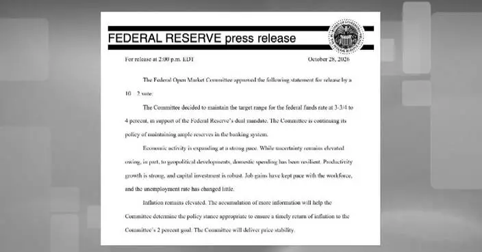 U.S. Fed holds interest rate steady ahead of midterm elections