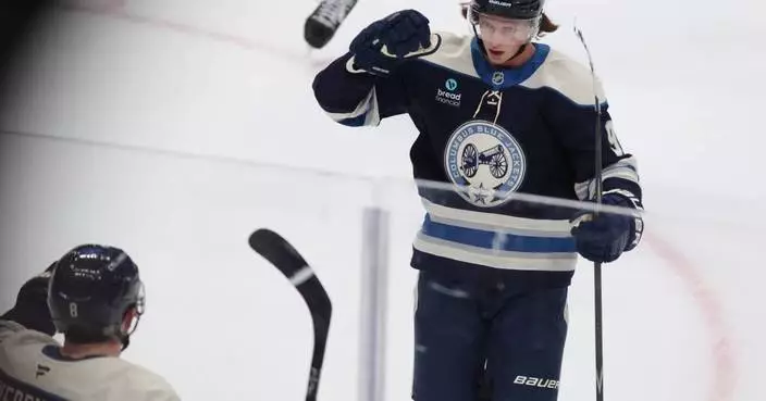 Kent Johnson scores in OT as Blue Jackets beat Rangers 1-0 behind Jet Greaves' shutout