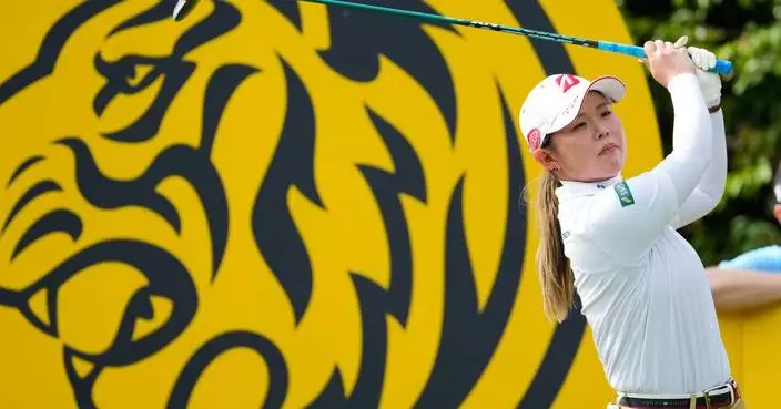 Three closing birdies put Pauline Roussin-Bouchard atop the Maybank Classic leaderboard