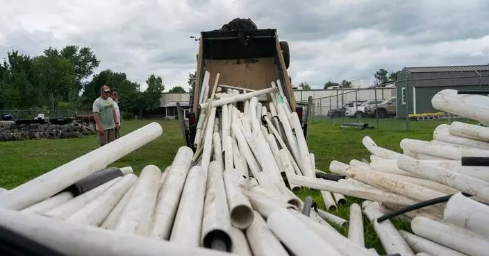 PVC pipes swept away by Hurricane Helene flooding still dominate cleanup of North Carolina river