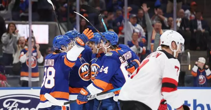 Sorokin has 30th career shutout as Islanders blank Devils 6-0